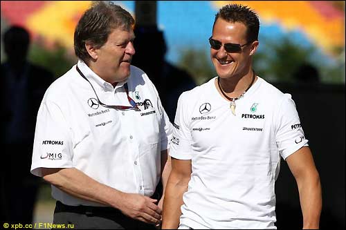 Норберт Хауг и Михаэль Шумахер