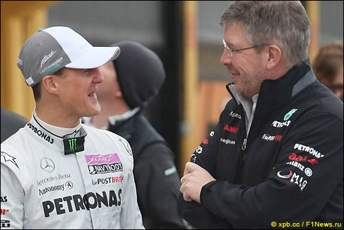 Михаэль Шумахер и Росс Браун