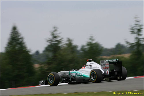 Михаэль Шумахер на трассе Гран При Германии