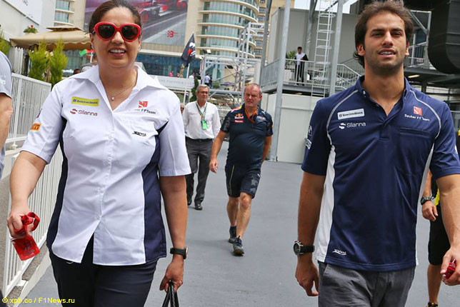 Фелипе Наср и Мониша Кальтенборн, руководитель Sauber