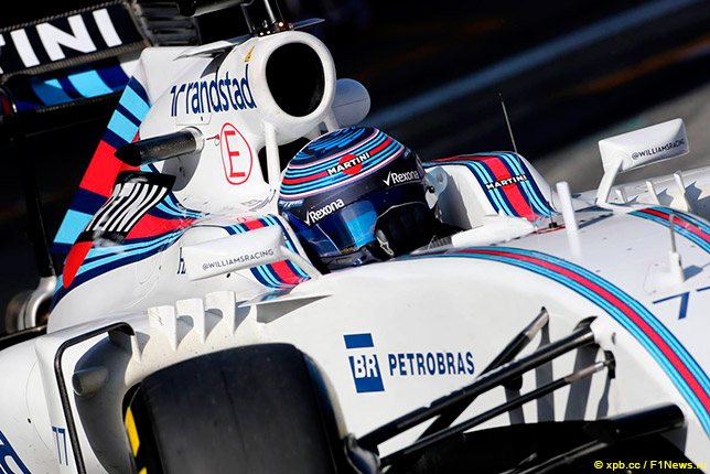 Валттери Боттас на тестах в Барселоне