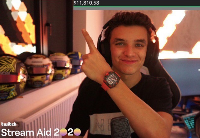 Ландо Норрис отчитывается перед болельщиками о собранных средствах