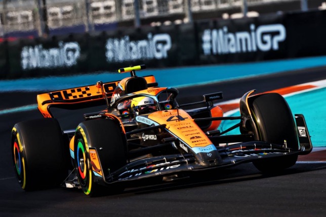 Ландо Норрис на трассе в Майами, фото XPB