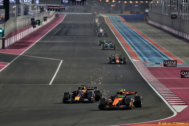 Борьба Макса Ферстаппена и Ландо Норриса
