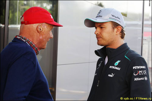 Ники Лауда и Нико Росберг