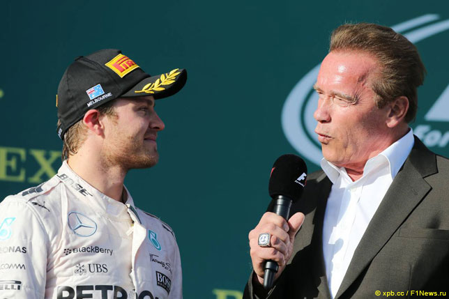 Нико Росберг и Арнольд Шварцнеггер