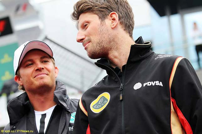 Нико Росберг и Роман Грожан