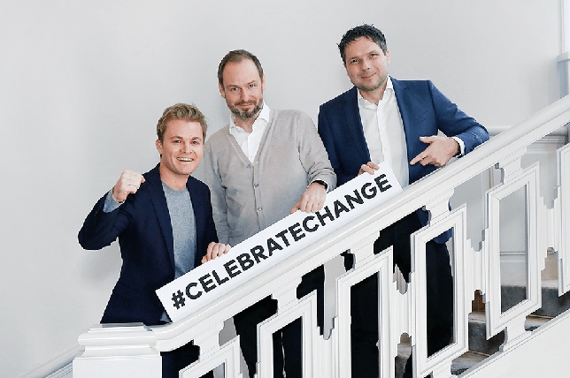 Нико Росберг вместе с бизнесменами Марко Фойгтом и Свеном Крюгером