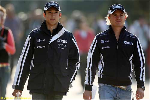 Казуки Накаджима и Нико Росберг