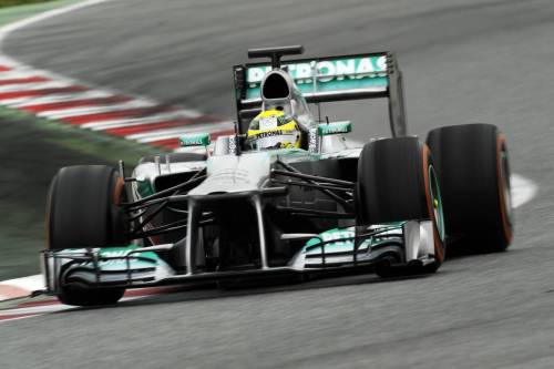 Нико Росберг на тестах в Барселоне