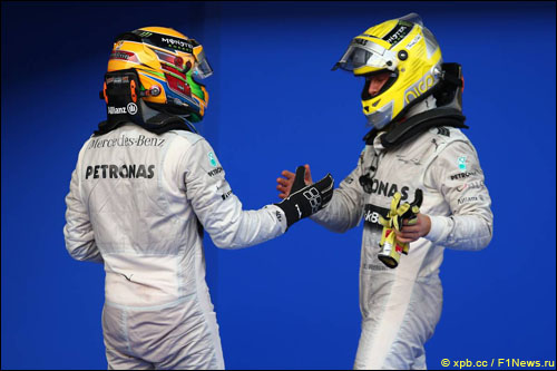 Льюис Хэмилтон и Нико Росберг