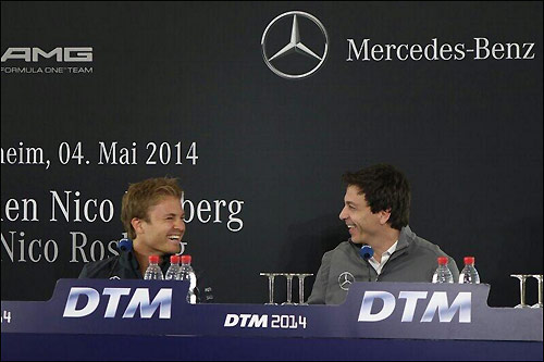 Нико Росберг и Тото Вольфф на пресс-конференции в Хоккенхайме