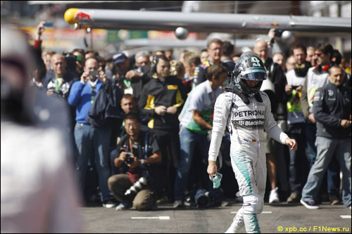 Нико Росберг после финиша гонки в Спа