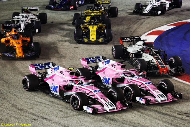 Борьба Эстебана Окона и Серхио Переса