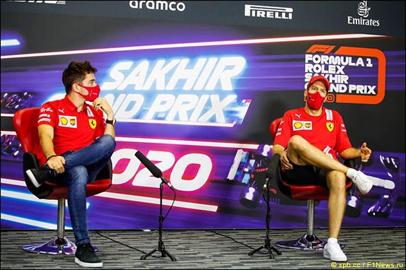 Шарль Леклер и Себастьян Феттель