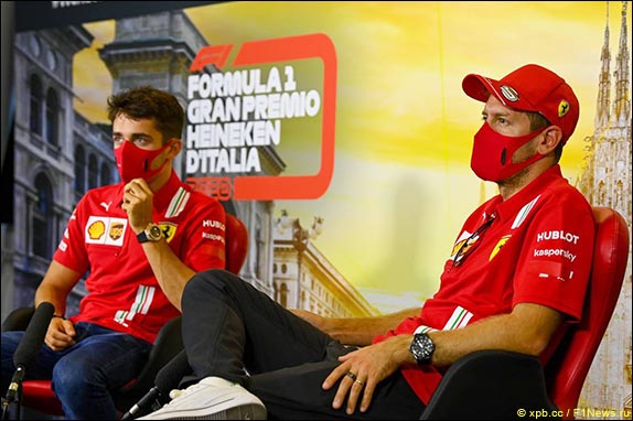 Шарль Леклер и Себастьян Феттель