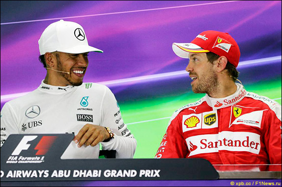 Льюис Хэмилтон и Себастьян Феттель