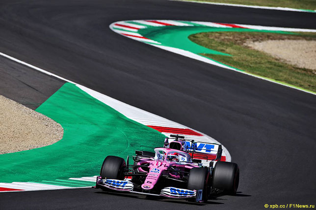 Серхио Перес на трассе в Муджелло