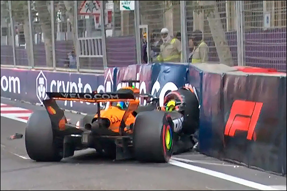 Авария Пиастри в третьем повороте