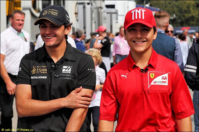 23-летний Пьетро Фиттипальди и слушатель академии Ferrari 18-летний Энцо Фиттипальди