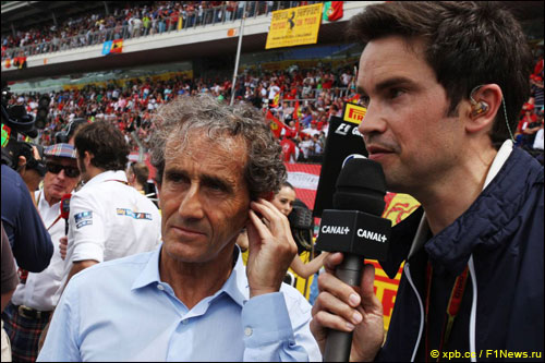 Ален Прост на стартовой решетке Гран При Испании