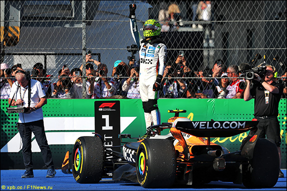 Ландо Норрис выиграл Гран При Мехико, одержав десятую победу в карьере и шестую в сезоне