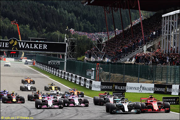 Старт Гран При Бельгии