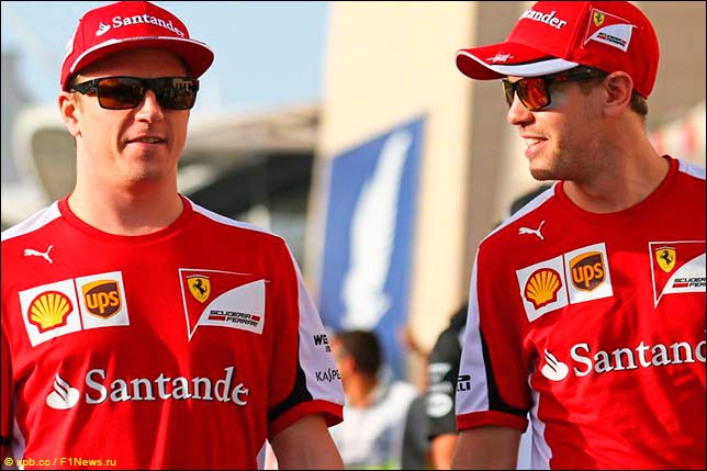 Кими Райкконен и Себастьян Феттель