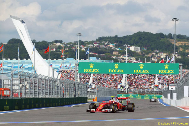 Кими Райкконен на трассе в Сочи