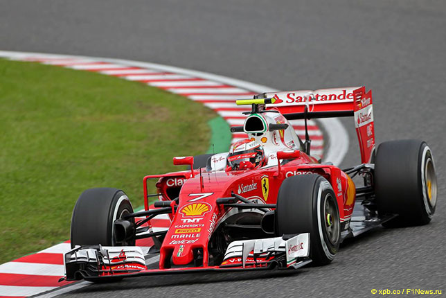 Кими Райкконен во время тренировок в Сузуке