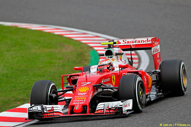 Кими Райкконен на трассе в Сузуке