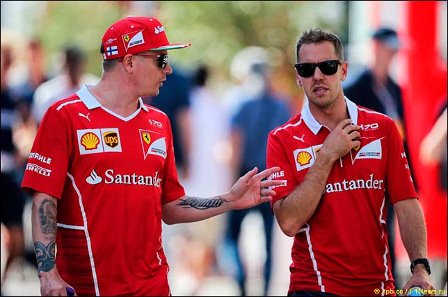 Кими Райкконен и Себастьян Феттель