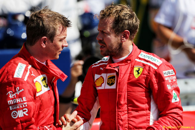 Кими Райкконен и Себастьян Феттель