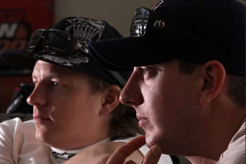 Кими Райкконен и Кайл Буш