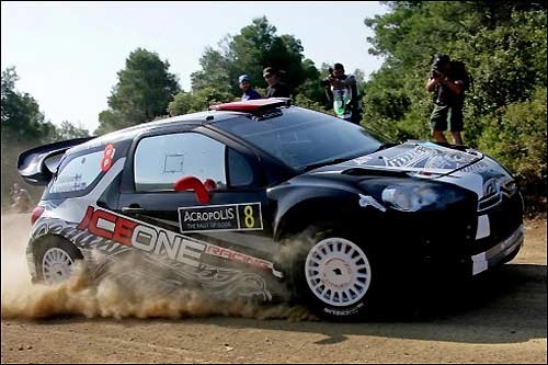Кими Райкконен на трассе греческого ралли