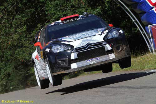 Кими Райкконен на трассе немецкого ралли