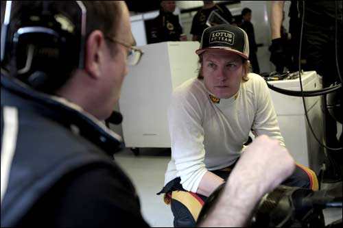 Кими Райкконен на тестах в Барселоне