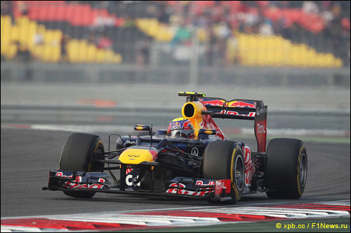 Марк Уэббер на трассе Гран При Китая