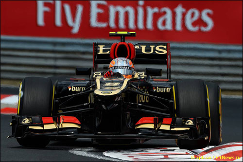 Роман Грожан во время квалификации на Хунгароринге