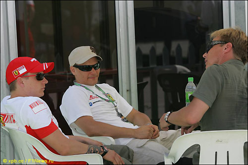 Кими Райкконен, Тони Виландер и Мика Сало, 2007 год