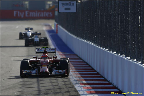 Кими Райкконен на трассе Гран При России