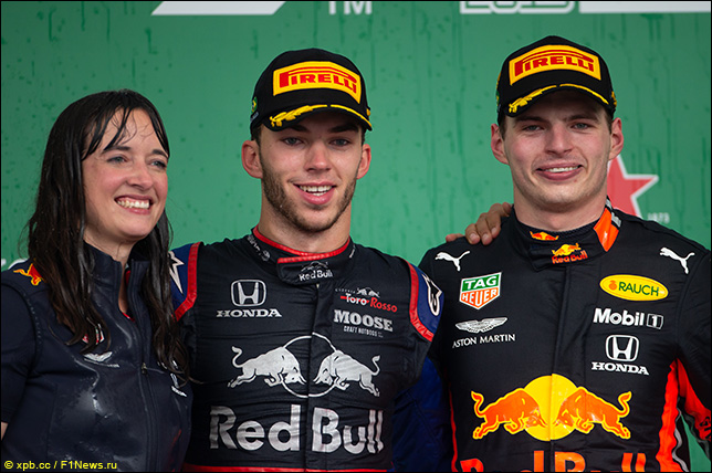 Ханна Шмитц, Пьер Гасли и Макс Ферстаппен