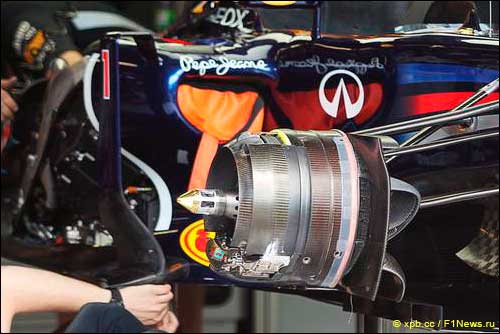 Отверстия на оси переднего колеса