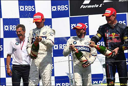 Подиум Гран Пи Канады. Марио Тайссен, Роберт Кубица, Ник Хайдфельд, Дэвид Култхард