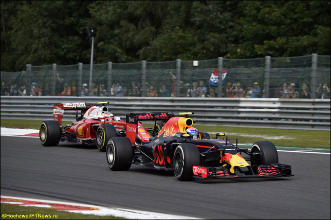 Борьба Red Bull Racing и Ferrari в Спа