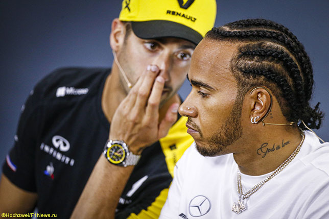 Даниэль Риккардо и Льюис Хэмилтон