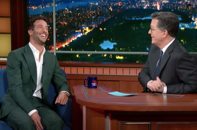 Даниэль Риккардо на телешоу Стивена Колберта