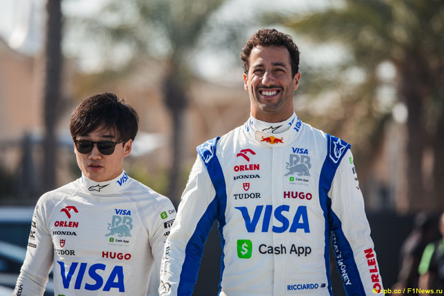 Юки Цунода и Даниэль Риккардо