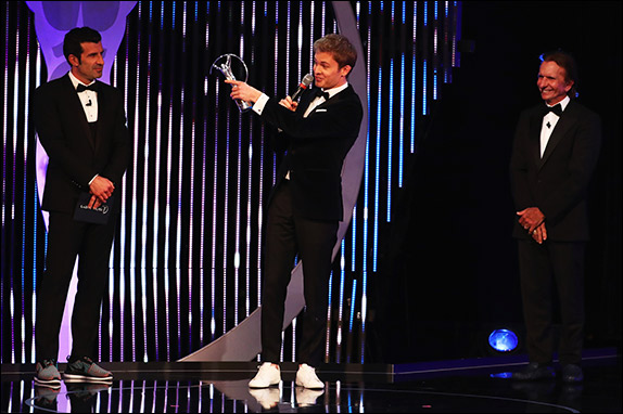 Нико Росберг на церемонии награждения