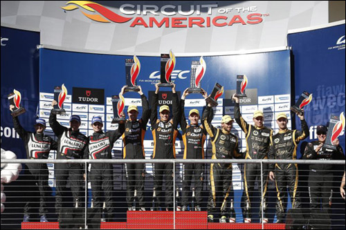Подиум категории LMP2 в Остине